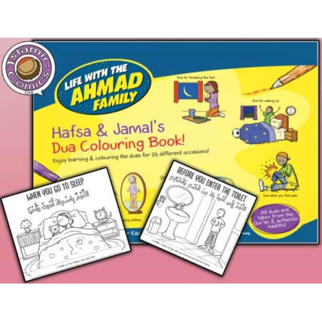 Life with the Ahmad Family: Hafsa and Jamal's Dua Coloring Book